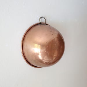 copper bowl 10&quot; vintage copper dough bowl with brass ring