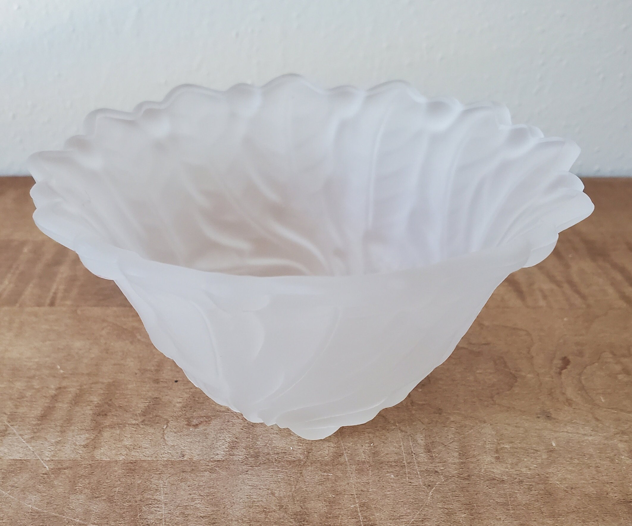 Vintage Frosted Glass Dessert Berry Fruit Custard Bowl Set Etsy