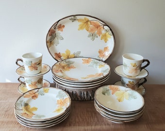 Vintage Franciscan October Dinnerware 21 Piece Set for 4 Made in California