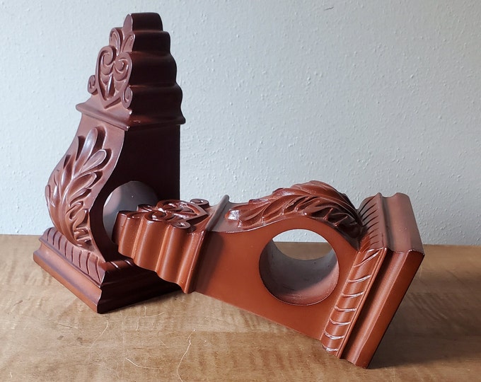 Vintage Curtain Rod Holder Set of 2 Corbel Curtain Rod Etsy
