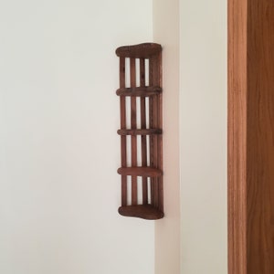 Vintage Corner Shelves, Tier Corner Wall Shelf, Corner Wood Shelving, Wood Wall Display Shelves, Hanging Corner Shelving, 22&quot; Corner Shelf