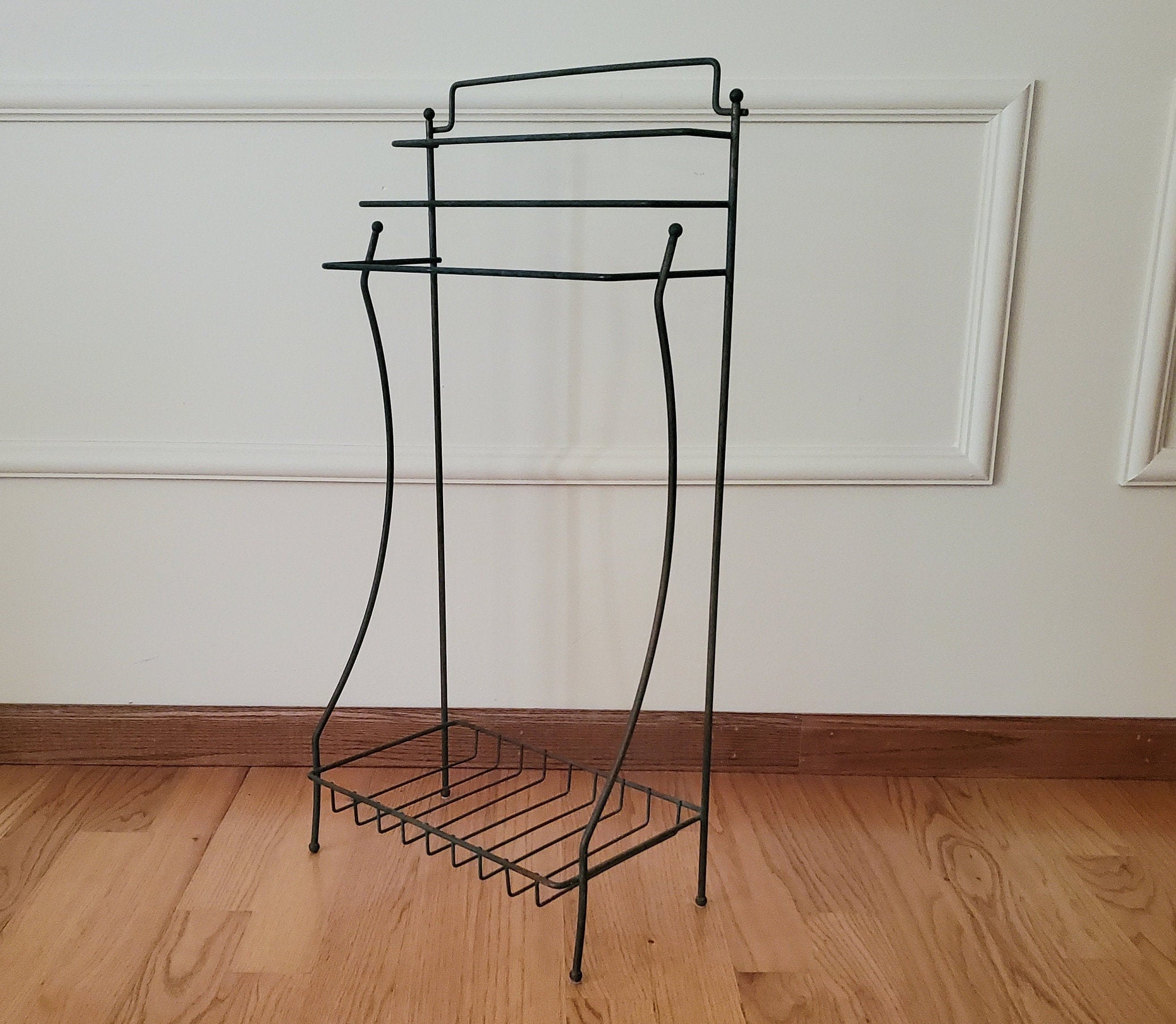 Vintage Towel Rack Floor Stand Metal Towel Rack Tower for Etsy