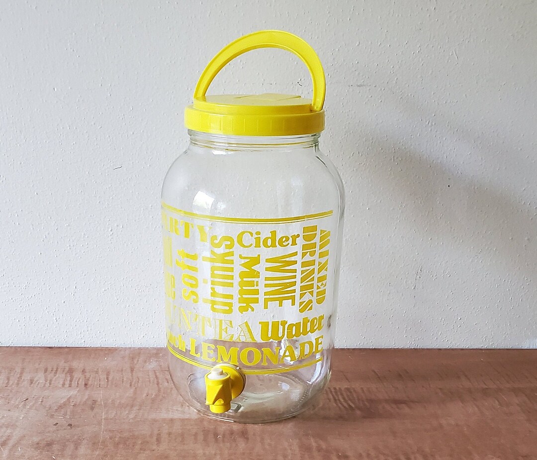 Vintage Sun Tea Jar Ice Tea Jug Glass Gallon Ice Tea Jar Etsy