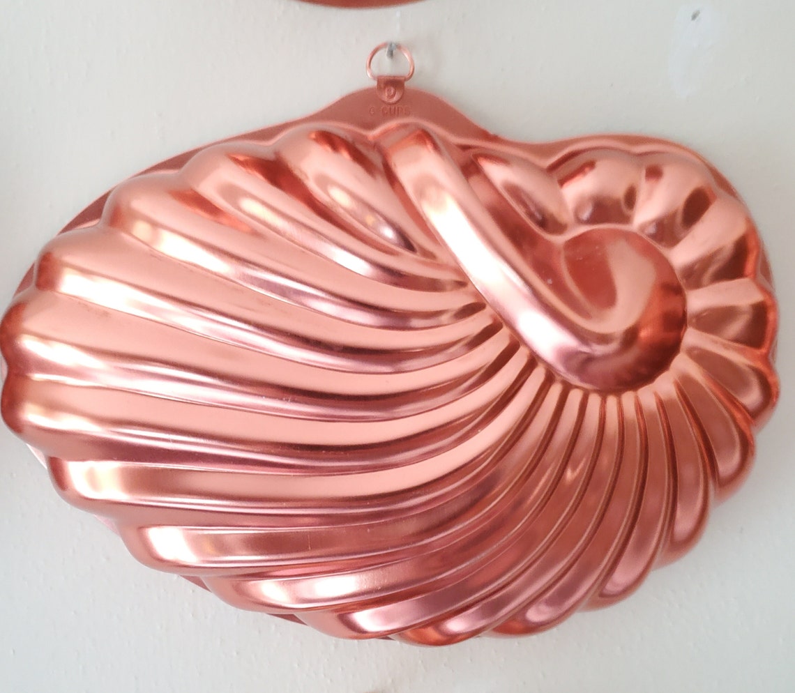 Vintage Copper Jello Molds Kitchen Wall Decor 5 Pieces Etsy