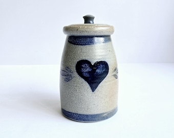 Rowe Pottery Works 陶器キャニスター Rowe Pottery Historical Collection Salt Glaze 7.5
