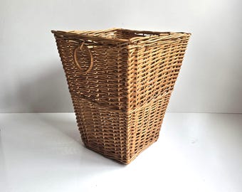 14" wastebasket: woven willow- umbrella stand