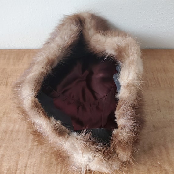 vintage natural brown Mink Fur Hat vintage winter… - image 4