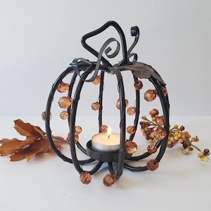metal pumpkin candle holder vintage wire pumpkin votive candle centerpiece