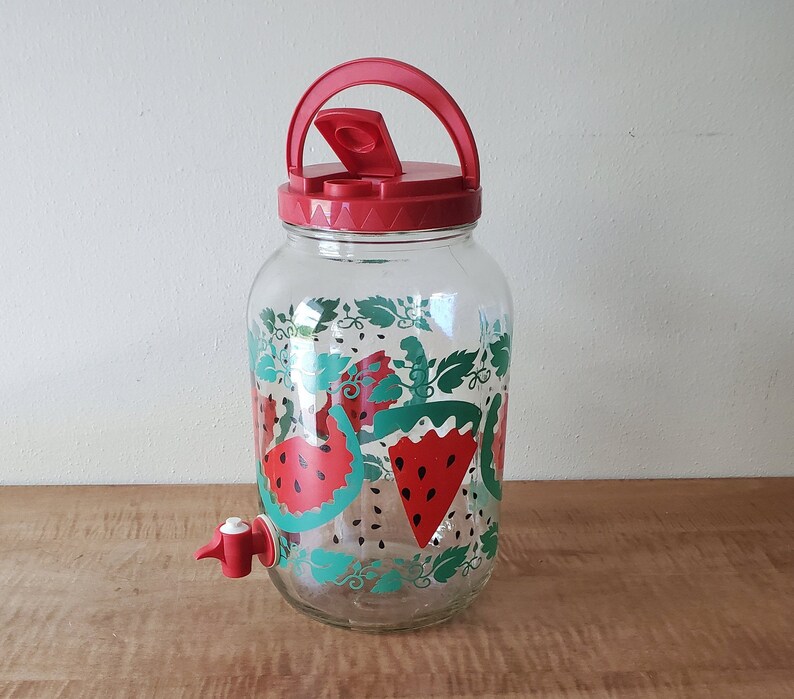 Vintage Sun Tea Jar Ice Tea Jug Glass Gallon Ice Tea Jar Etsy