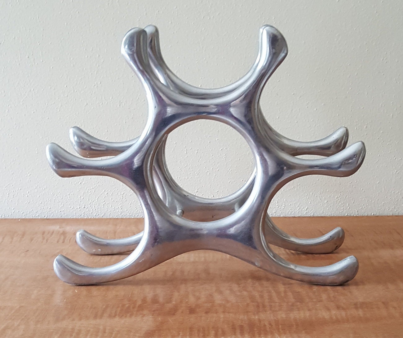 Vintage Metal Wine Rack Small Space Wine Bottle Rack, Michael Noll