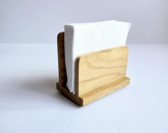 napkin holder  wood card letter rack counter organizer