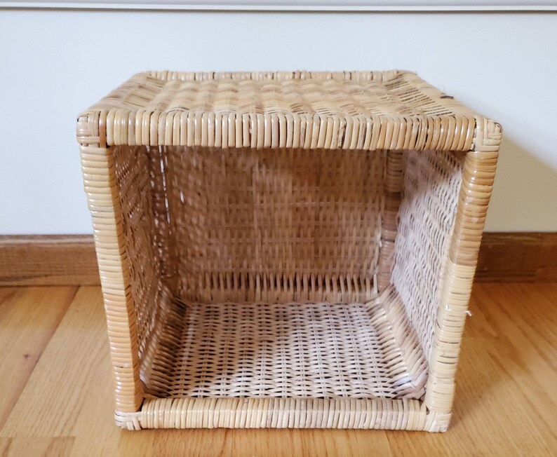 storage cube boxes wicker