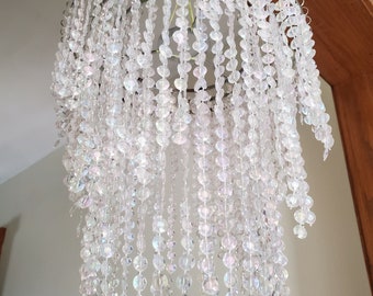 3Tier Beaded Chandelier Cascading Ceiling Light Shade