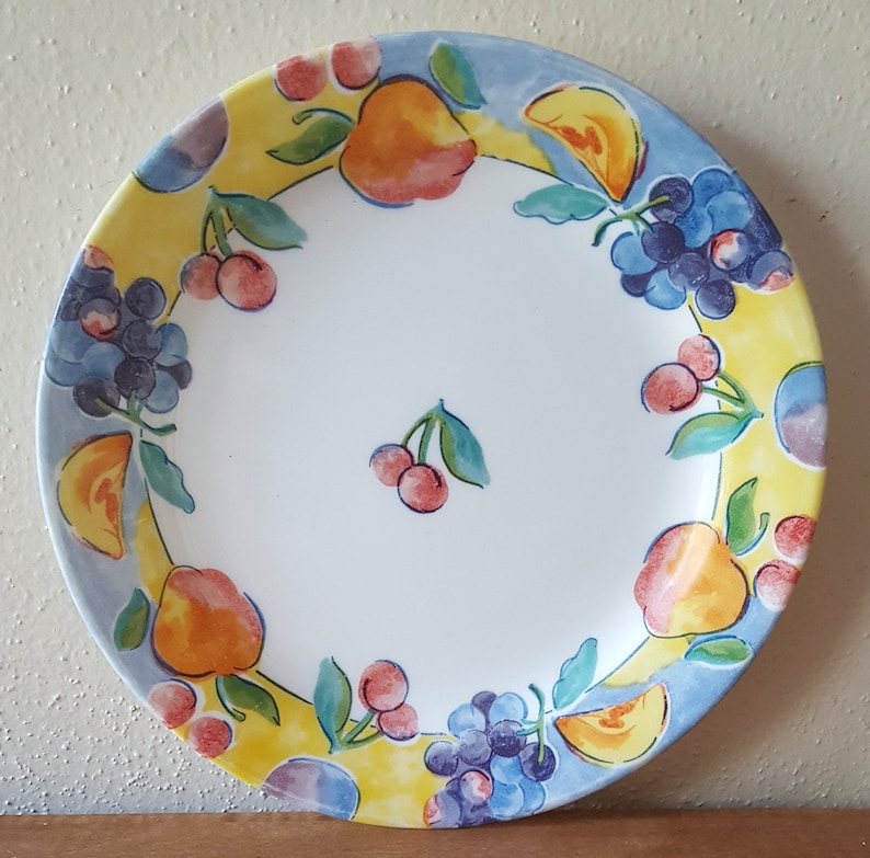 Vintage Corelle Fruit Basket Dinnerware 21 Piece Set for 4 Etsy