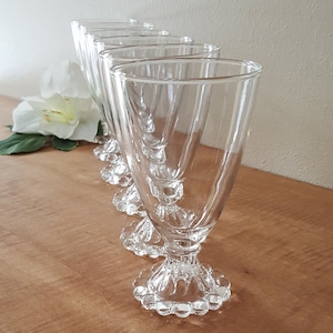 Vintage Boopie Glassware Boopie Water Wine Glasses by Anchor Hocking Set of 6 Hold 8 Ounces