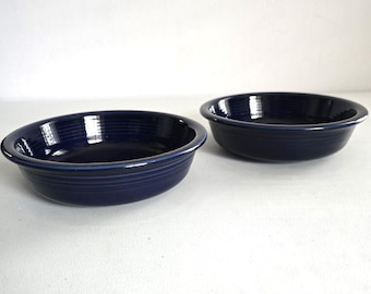 Fiesta Ware Cereal Bowls 2 Cobalt Blue Kitchen Ceramics