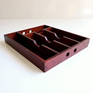 cutlery tray wood vintage utensil drawer organizer Mikasa