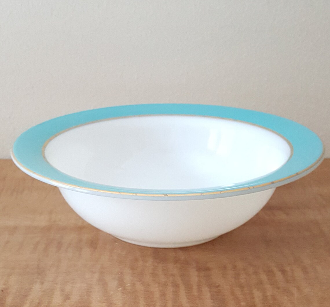 Vintage Pyrex Turquoise Serving Bowls Chop Plate Aqua Stripe Etsy