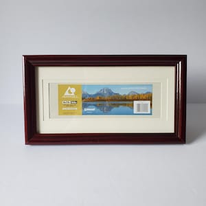 panoramic frame 7&quot; x 13&quot; fits various size panoramics vintage wood panoramic frame