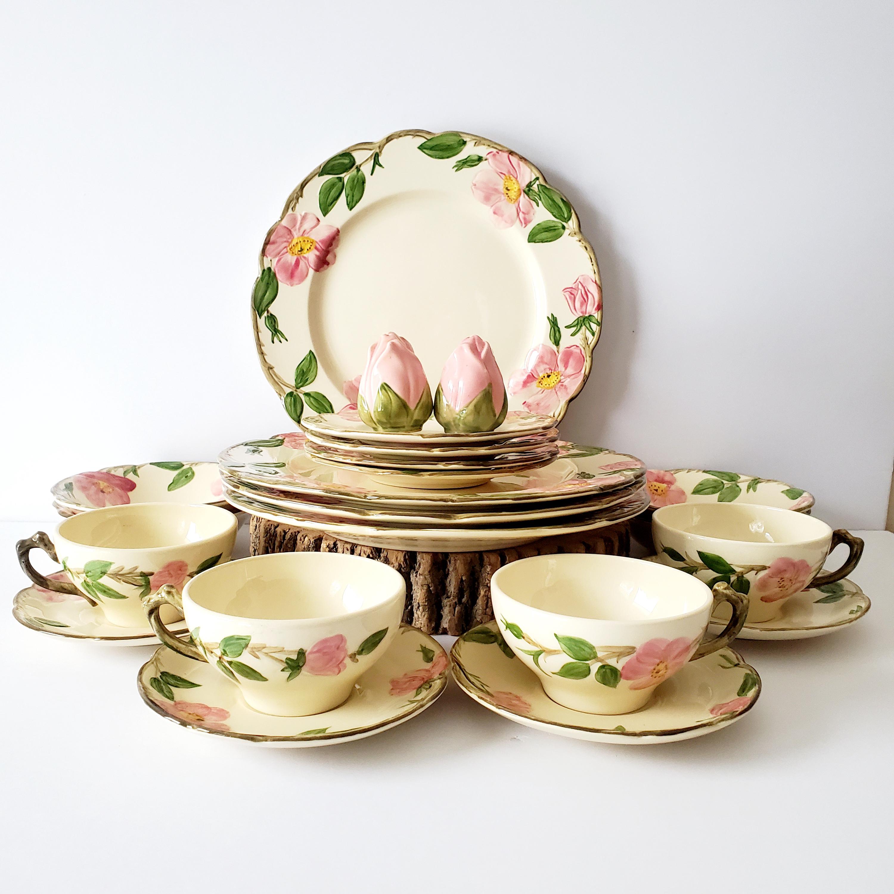 Vintage Franciscan Desert Rose Dinnerware Set: 22 Pieces for