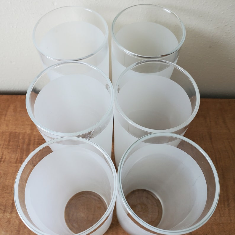 Vintage Libbey Tom Collins Glasses Frosted Barware Glasses Set Etsy