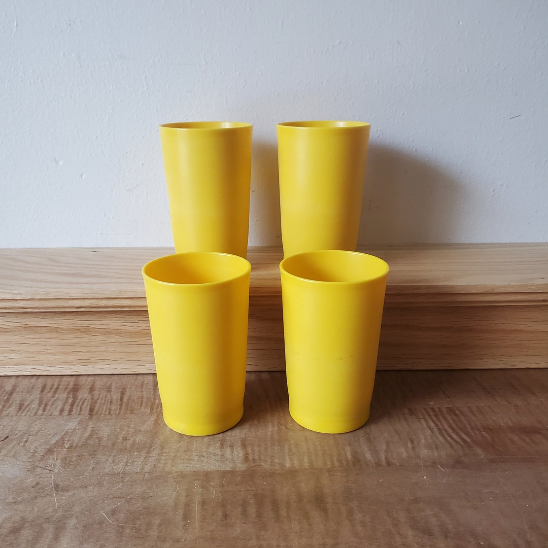 Vintage Tupperware Tumblers, Unbreakable Glassware, Picnic Glasses
