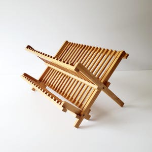 dish rack vintage bamboo dish dish drainer 16&quot; L x 9 1/2&quot; H x 12&quot; W