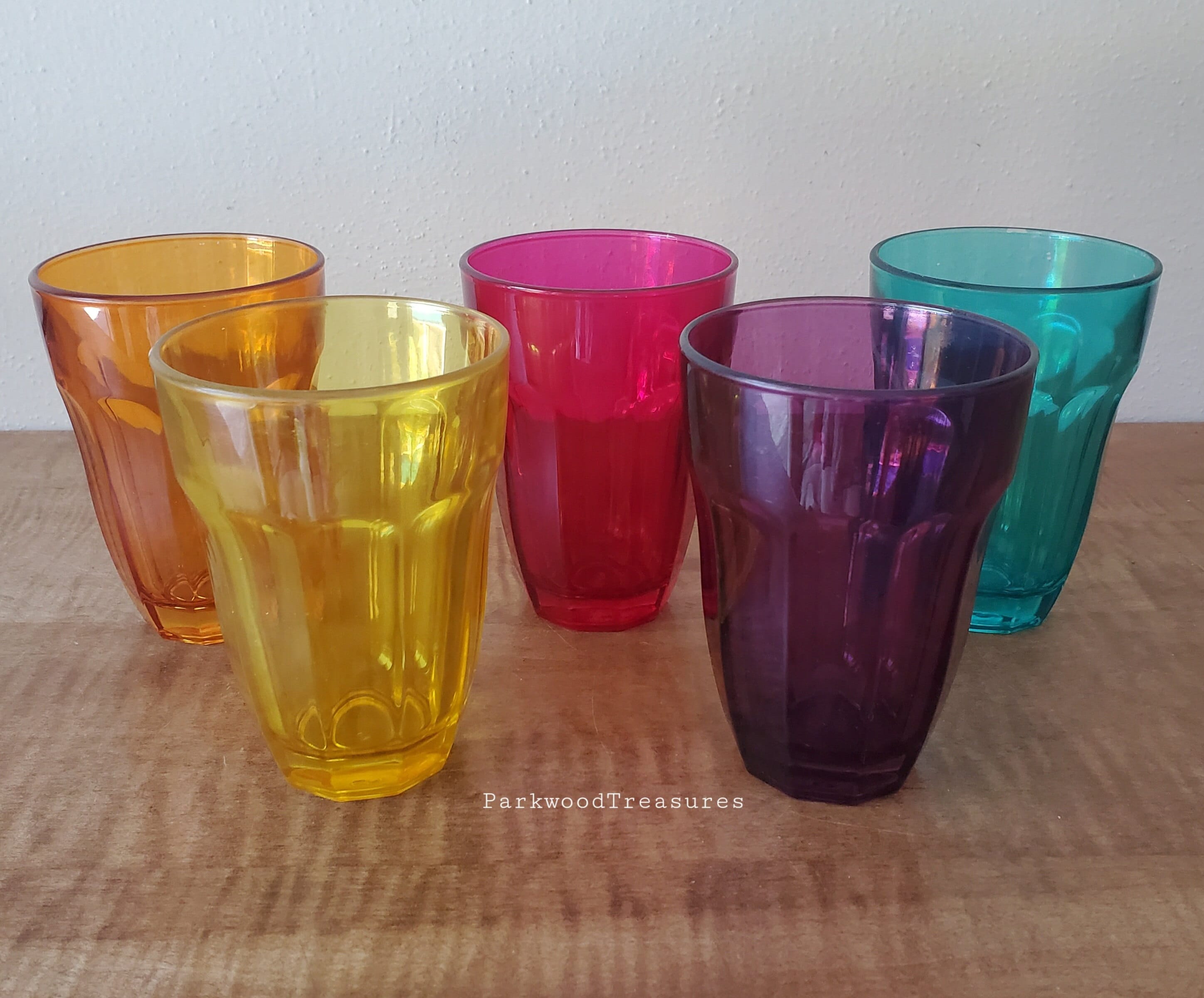 Glass Cups Vintage Drinking Glasses Set of 4, Clear Hobnail Glasses  Tumbler, Embossed Design Glasswa…See more Glass Cups Vintage Drinking  Glasses Set