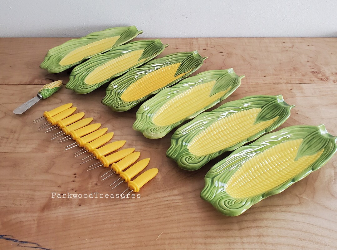 Vintage Corn Trays Corn Cob Holders Boiled Corn Plates Corn Etsy