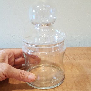 Vintage Small Glass Apothecary Jar Etsy