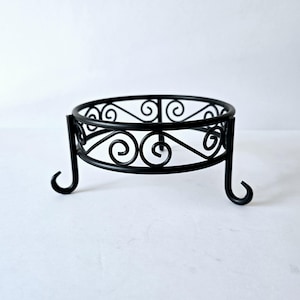 metal plant stand vintage indoor plant stand with glass humidity insert for 5 1/2&quot; pot