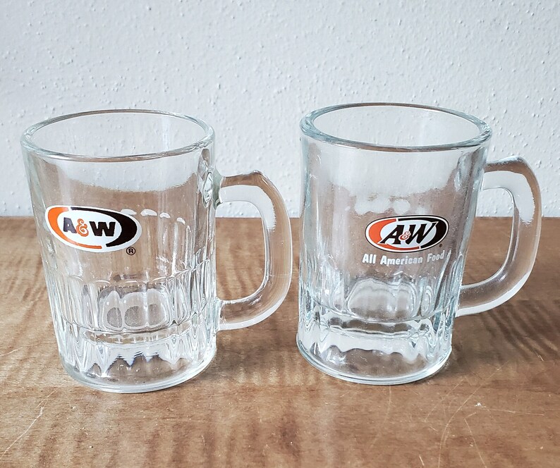 Vintage A&W Root Beer Mugs AW Root Beer Float Mugs Set of 4 Etsy