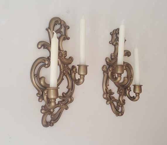 Vintage gold sconces online