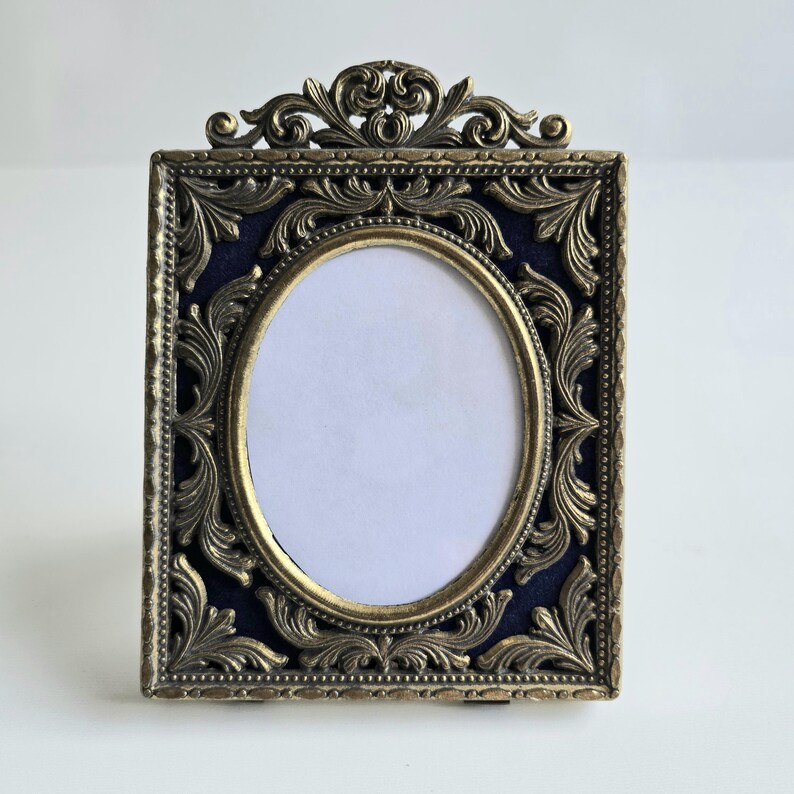 Vintage Ornate Brass Picture Frames: Italian Tabletop Frames, Set of 3 ...