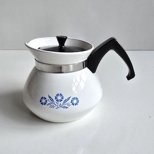 3 Cup  Blue Cornflower Teapot Corning Ware Tea Kettle