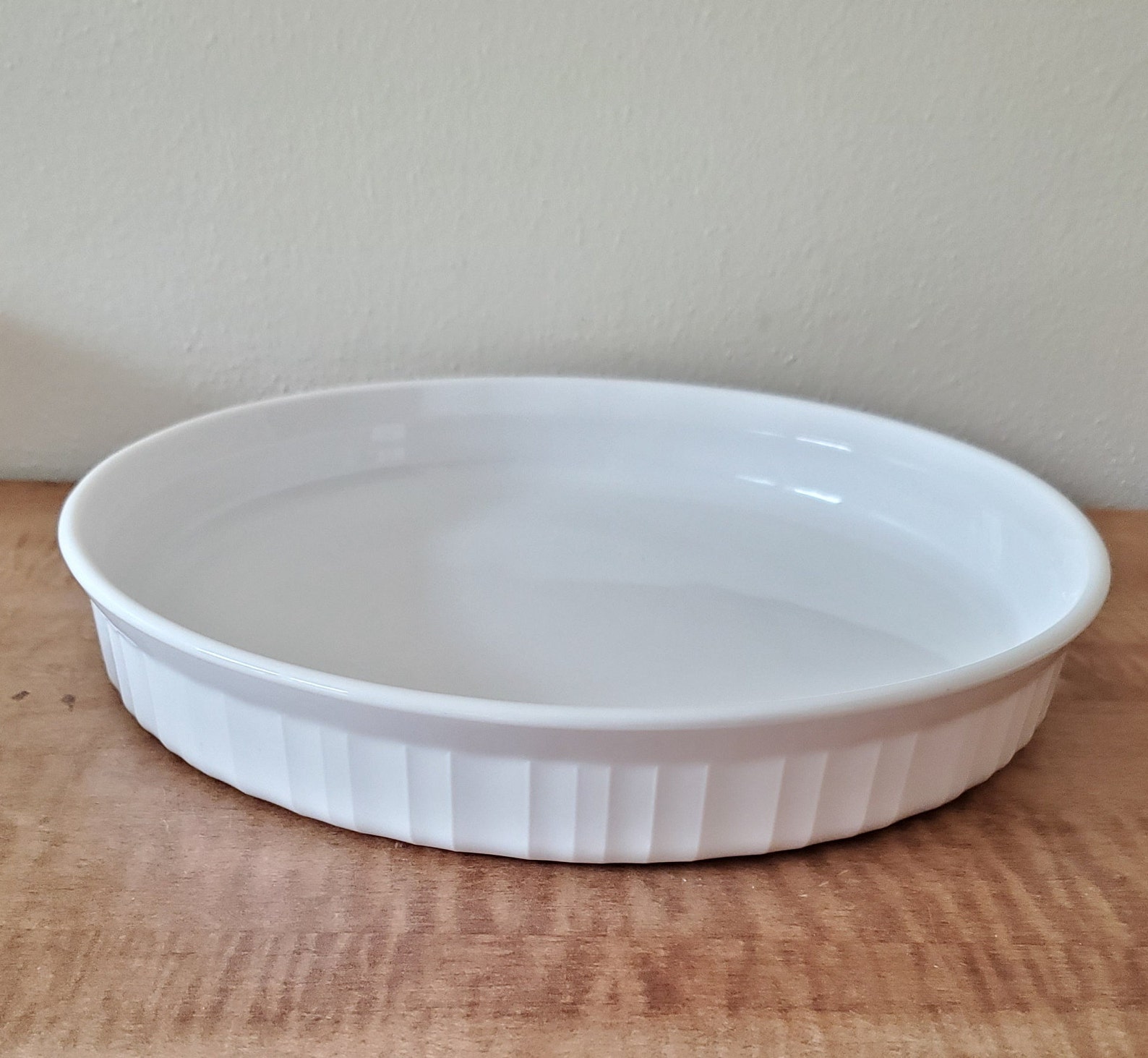 Vintage Corning Ware French White 10 Round Quiche Dish Etsy