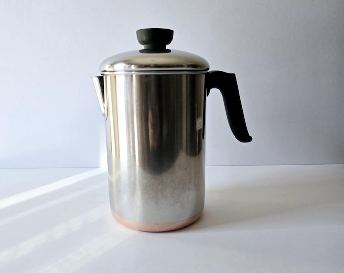 Vintage Revere Ware Coffee Pot W Copper Bottom- Read Description - Pot ...