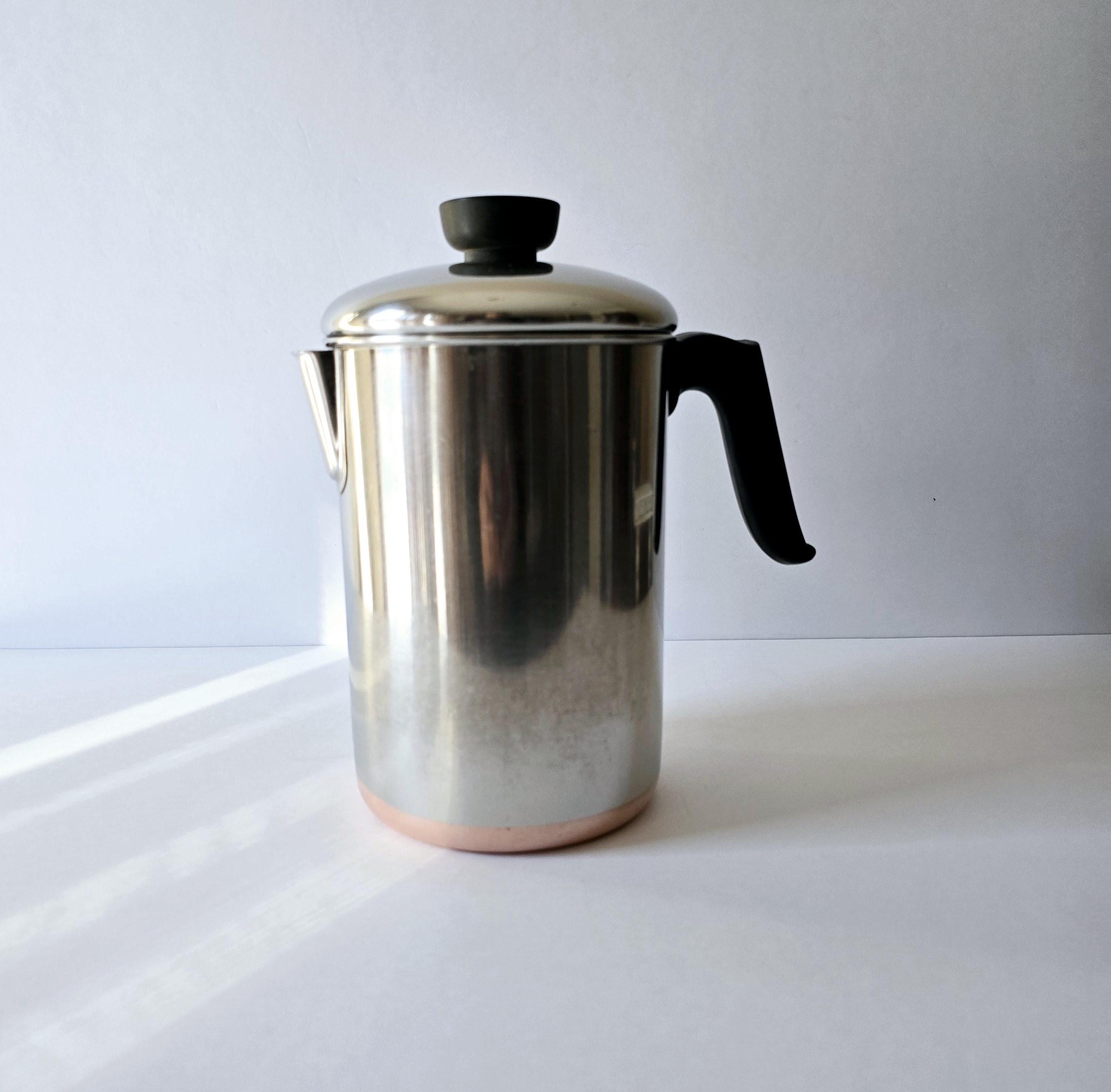 Revere Ware Copper Bottom Coffee Pot: 8-cup French Press