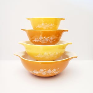 Vintage Pyrex Butterfly Gold Bowls Pyrex Mixing Bowl Cinderella