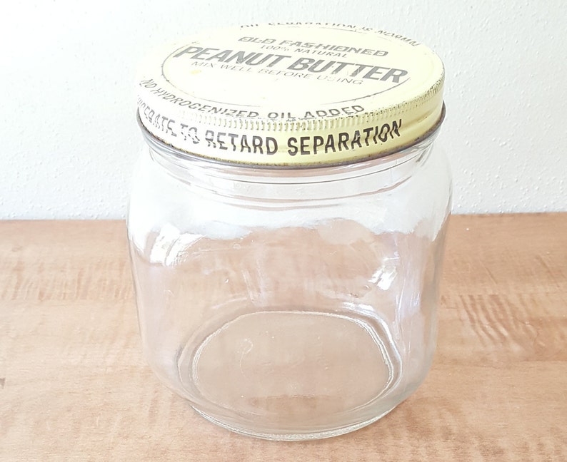 Vintage Glass Jar Metal Lid Almost 1/2 Gallon Clear Glass Etsy