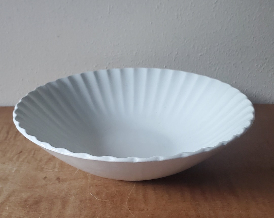 Vintage Meakin Classic White China Serving Bowl England Etsy