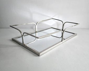 Vintage Art Deco Mirror Tray: Bar Tray