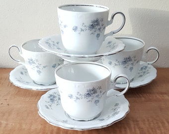 Vintage Haviland Blue Garland China Dinnerware Set - 28 Piece