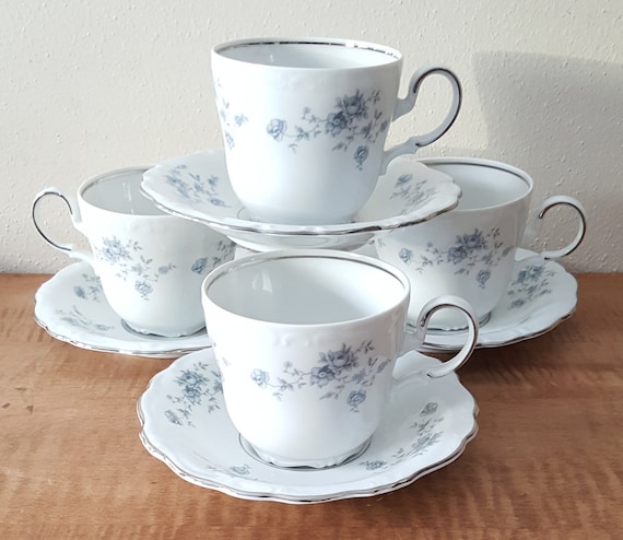 Vintage Haviland Blue Garland China Dinnerware Set - 28 Piece