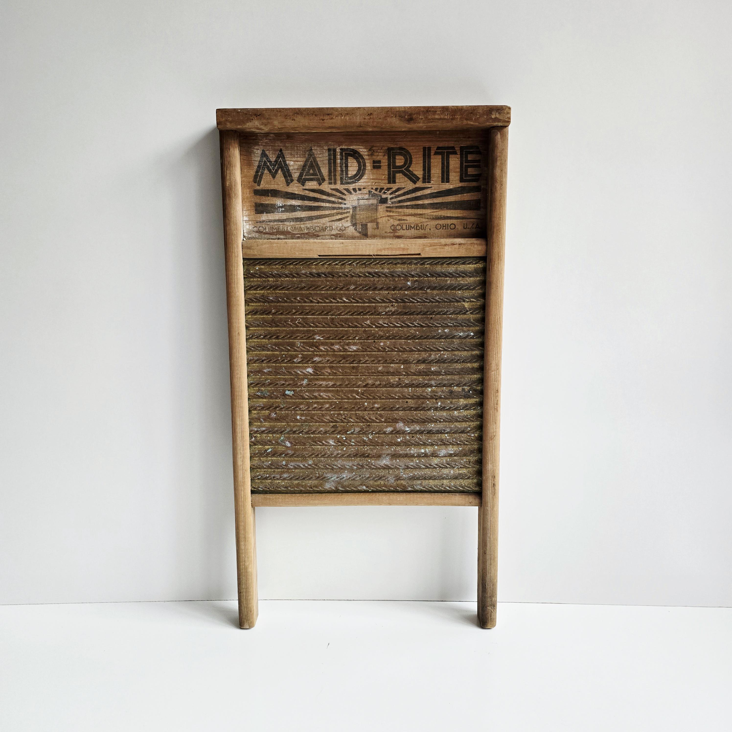 Antique Maid-rite Washboard /details in Description - Etsy