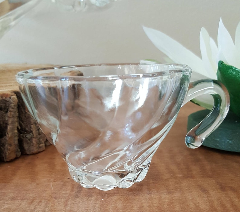 Vintage Punch Bowl Set Swirl Pattern Punch Bowl With 12 Cups Etsy