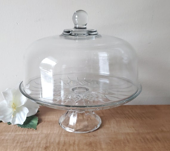 Vintage cake stand with dome top
