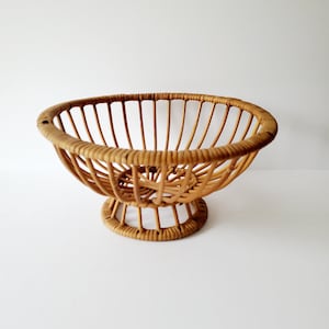 wicker plant stand vintage bamboo plant holder for 4&quot; to 10&quot; Pot, Garden Decor