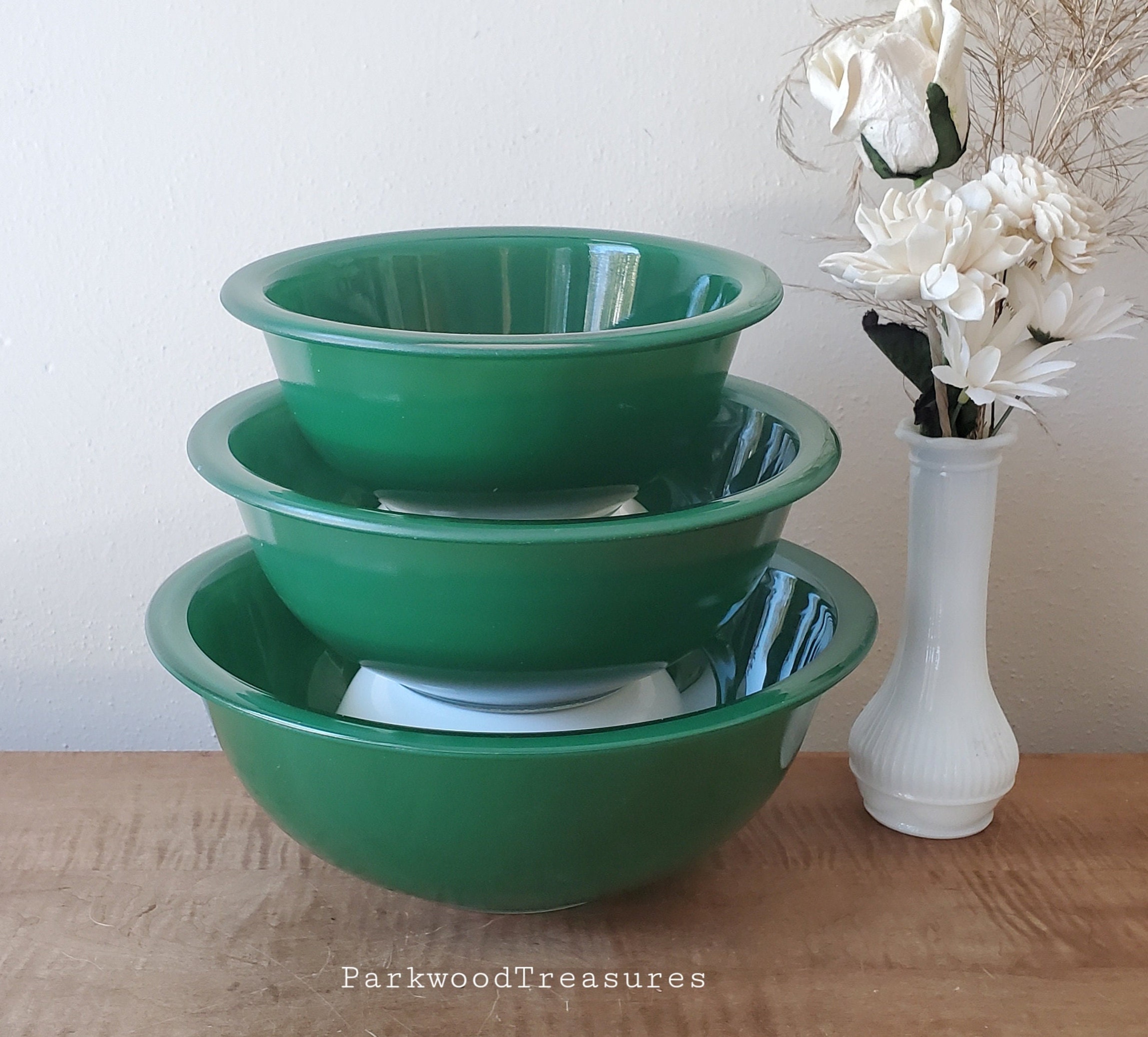 Green pyrex bowl best sale set