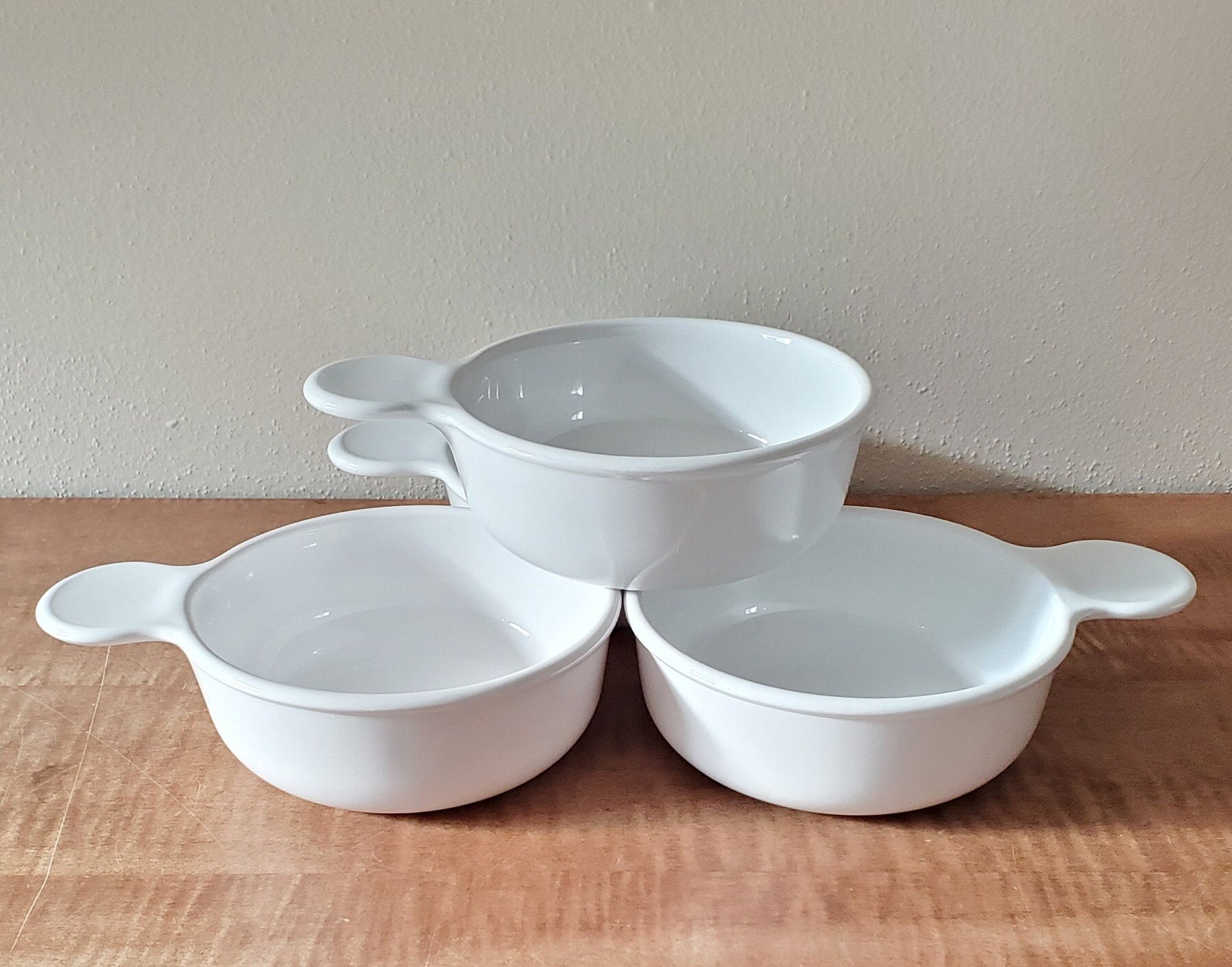 【新品　未使用】CORNINGWARE 4Mugs Vintage 4 Corning Ware Grab-it White Single Serve 150-B .4L